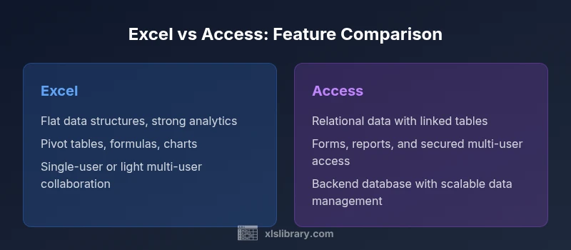 Comparison of Excel and Access features