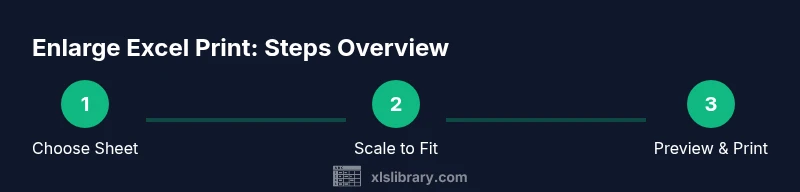 Process diagram for enlarging Excel prints