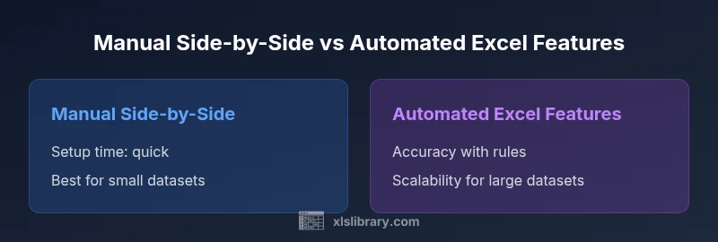 Comparison infographic: manual vs automated Excel similarity checks