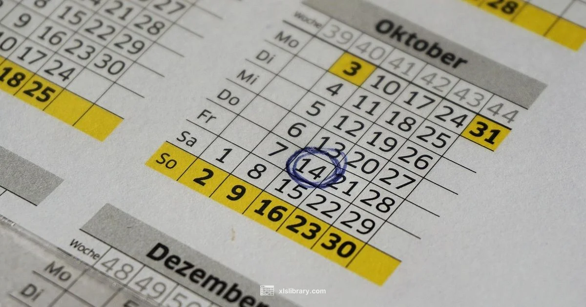 Excel Calendar Guide - XLS Library