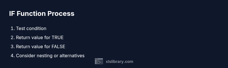 Process flowchart for Excel IF function