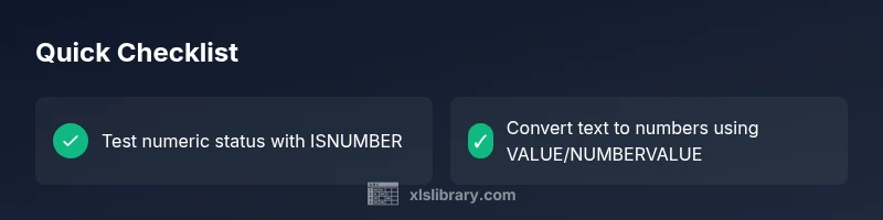 Checklist: Convert text numbers to real numbers in Excel