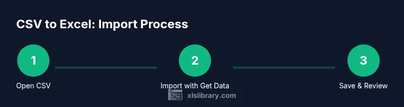 Process infographic showing import steps