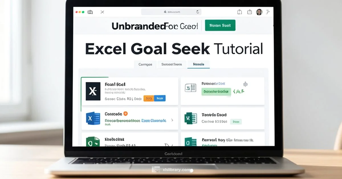 Goal Seek Guide Goal Seek Guide - XLS Library