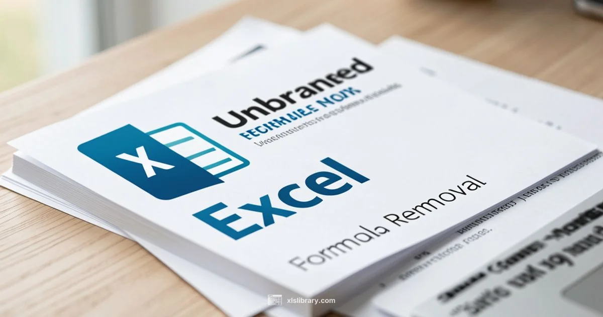 Remove Formulas in Excel - XLS Library