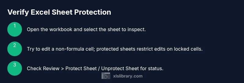 Process flow showing how to verify Excel sheet protection