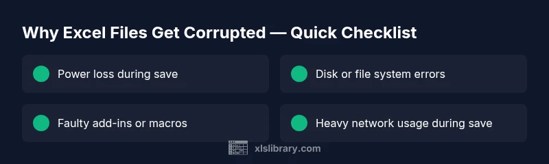 Checklist for preventing and recovering from Excel corruption