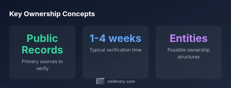 Infographic showing ownership verification steps for Excel Parking ownership