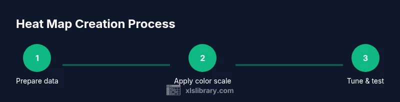 Tailwind-based infographic showing a 3-step heat map workflow.